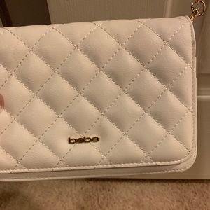 Beautiful white clean BEBE purse